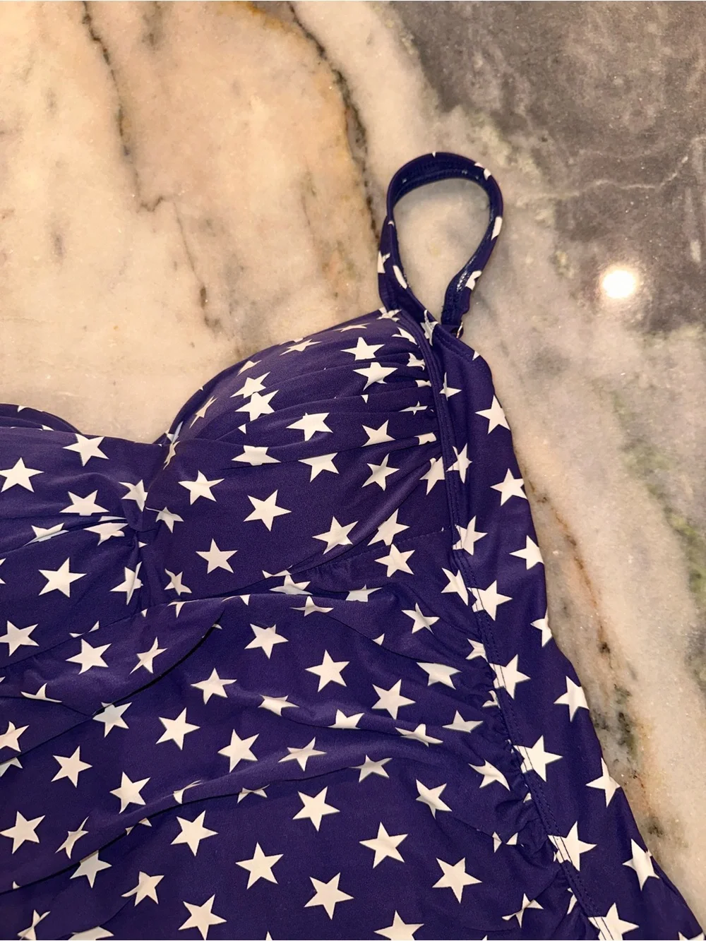 Nip Tuck Size 10 Navy‎ Star Print One-Piece Swimsuit